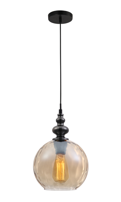P2156AB E27 pendant light Glass design Amber Vintage Modern hanging lamp