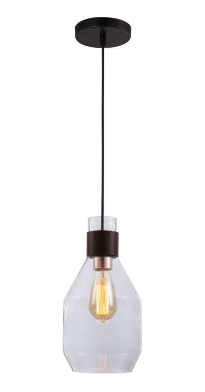 P2159CR E27 pendant light Clear Glass design Vintage Modern hanging lamp