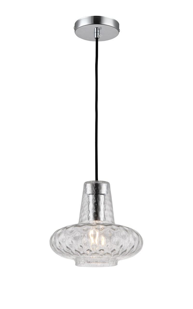 P2161CR E27 pendant Clear Glass design Vintage Modern hanging lamp