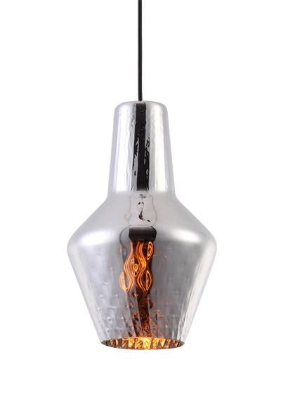 P2162CH E27 pendant light Glass design Vintage Modern Chrome hanging lamp