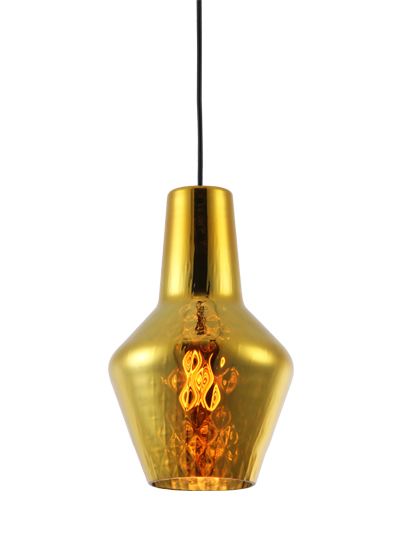 P2162GD E27 pendant light Glass design Vintage Modern Golden hanging lamp