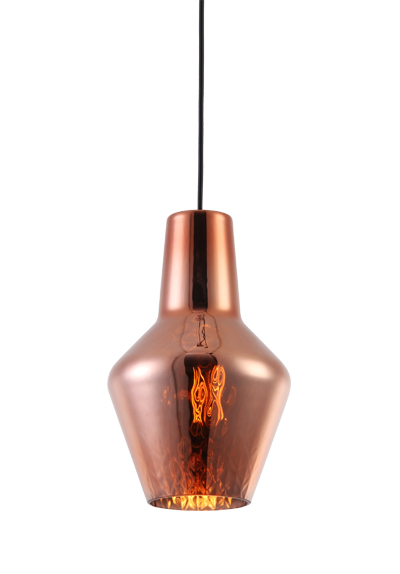 P2162RG E27 pendant light Glass design Vintage Modern Rose golden hanging lamp
