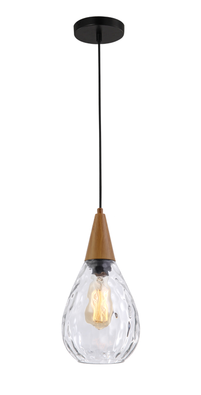 P2172CR E27 pendant light Glass design Vintage Modern Clear hanging lamp