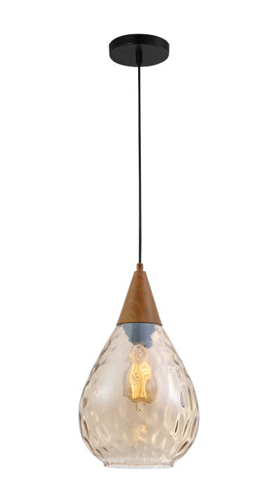 P2173AB E27 pendant light Glass design Vintage Modern Amber hanging lamp