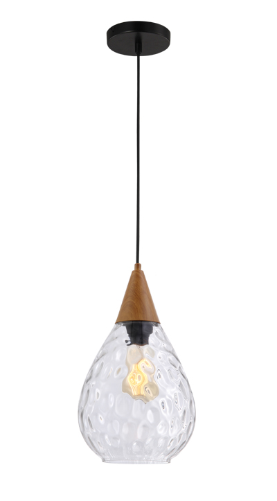 P2173CR E27 pendant light Glass design Vintage Modern Clear hanging lamp