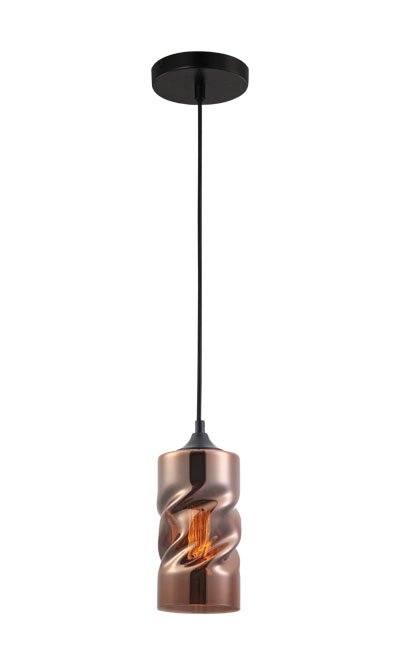 P2174RG E27 pendant light Glass design Vintage Modern Rose gold hanging lamp