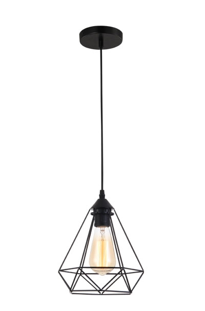 P3102 E27 pendant light Metal design Vintage Black hanging lamp