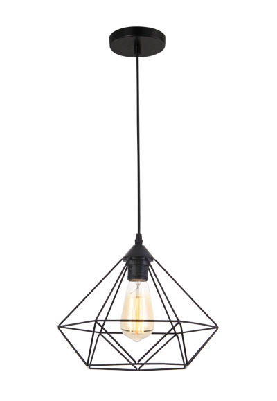P3103 E27 pendant light Metal design Vintage Black hanging lamp