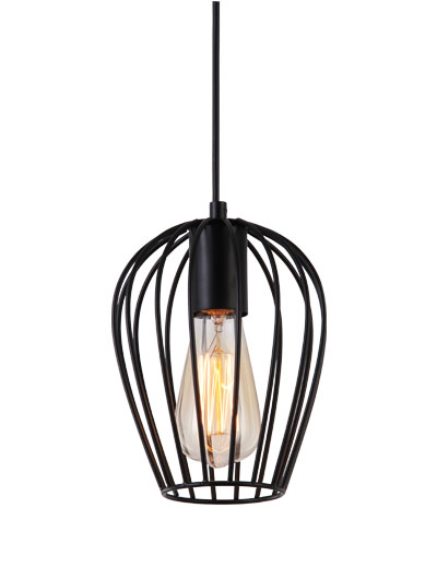 P3115BK E27 pendant light Metal design Vintage Black hanging lamp