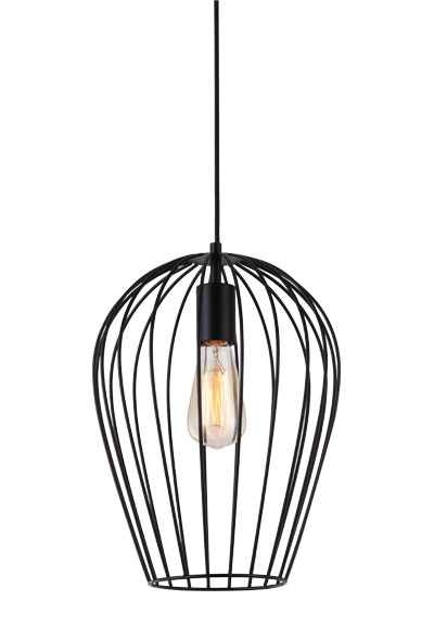 P3117BK E27 pendant light Metal design Vintage Black hanging lamp