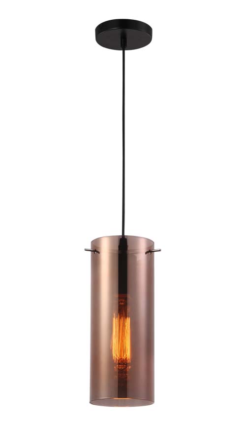 P3121CP E27 pendant light Glass design Vintage Copper hanging lamp