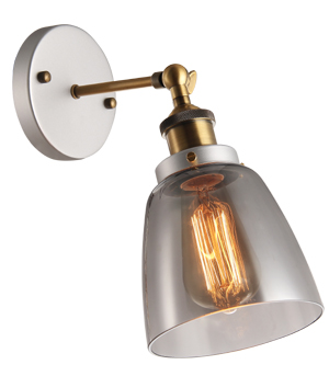 W1040SM E27 pendant light Glass design Vintage Modern Smoke grey wall lamp