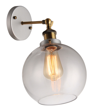 W1041CL E27 pendant light Glass design Vintage Modern Clear wall lamp
