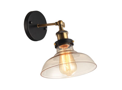 W1071CN E27 pendant light Glass design Vintage Modern Cognac wall lamp