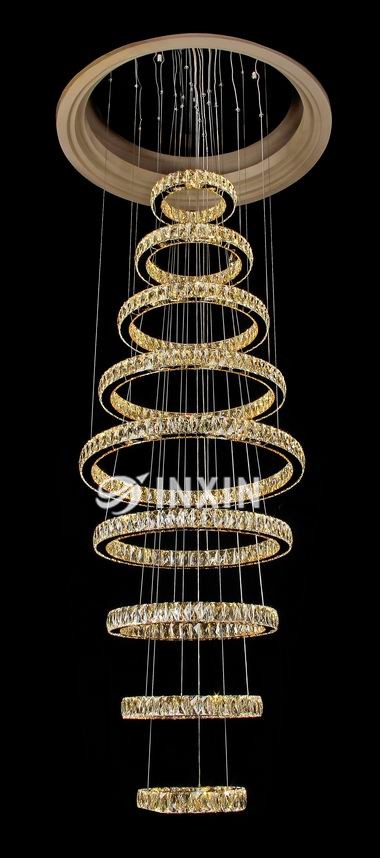 Wire cut light K9 crystal chandelier lamp pendant light