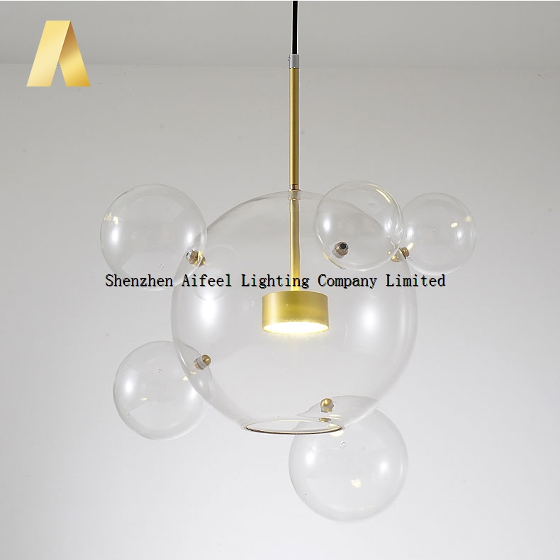 New style modern glass bubble shape home decorative lighting fixture pendant for living room