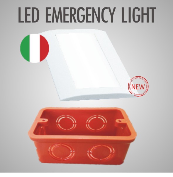 Europe surface bulkhead exit 1W rechargeable led emergency light