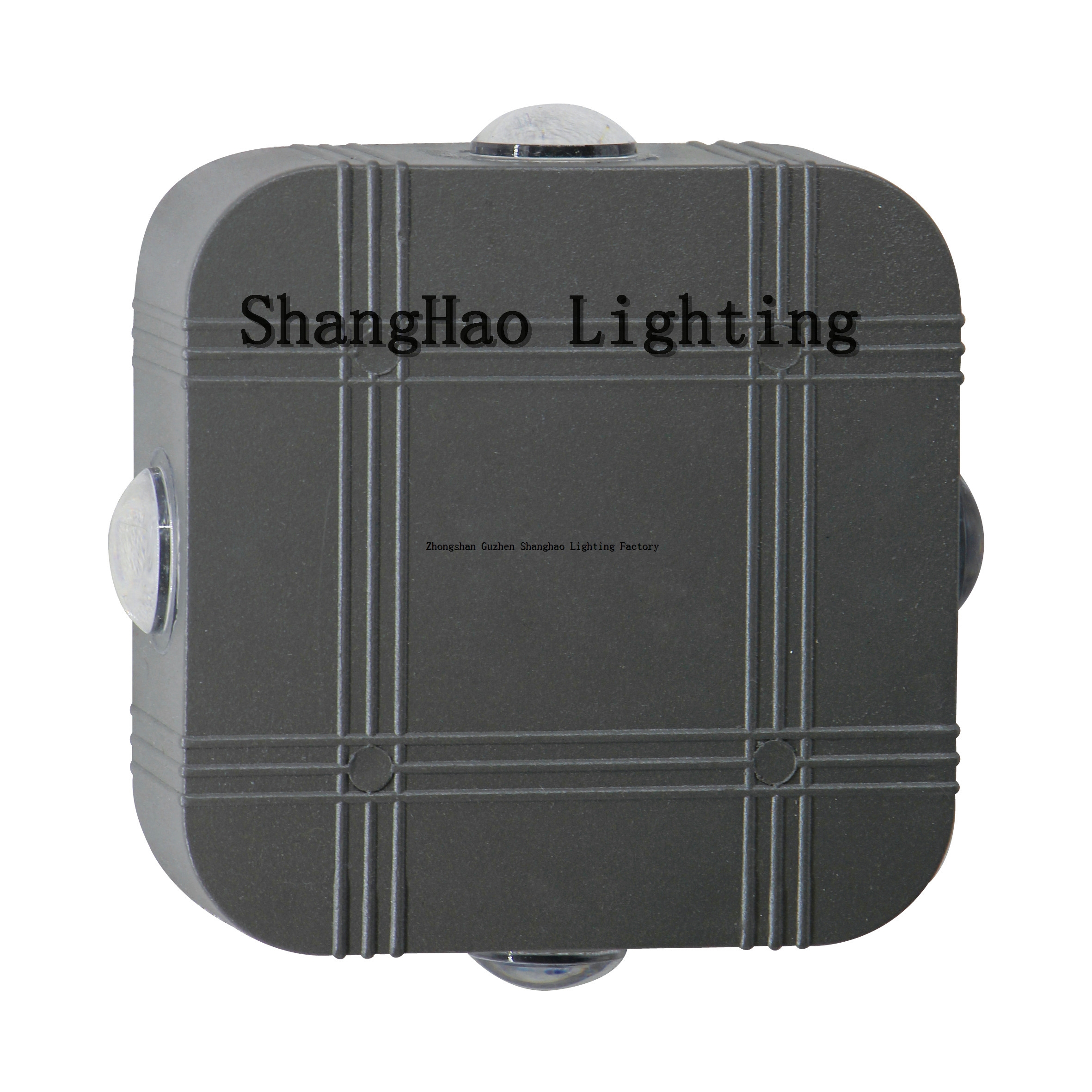 Aluminum IP65 Waterproof Square 4x3w Grey Shell LED Wall Lamps
