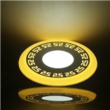 LED color panel light double color round shape with lace