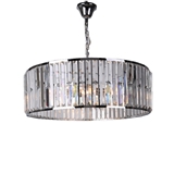 Modern Classic Indoor Chrome Iron Clear Crystal Chandelier Pendant Light