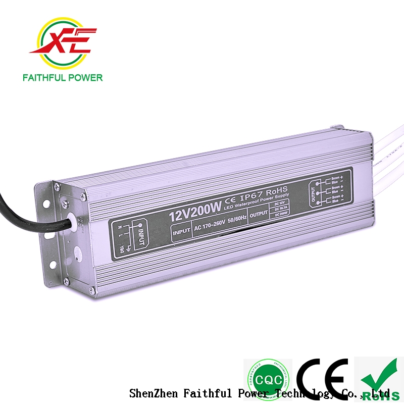 CE RoHS Led Drivers 12V 200W Constant Voltage House Outdoor Switching Power Supply 16.7A