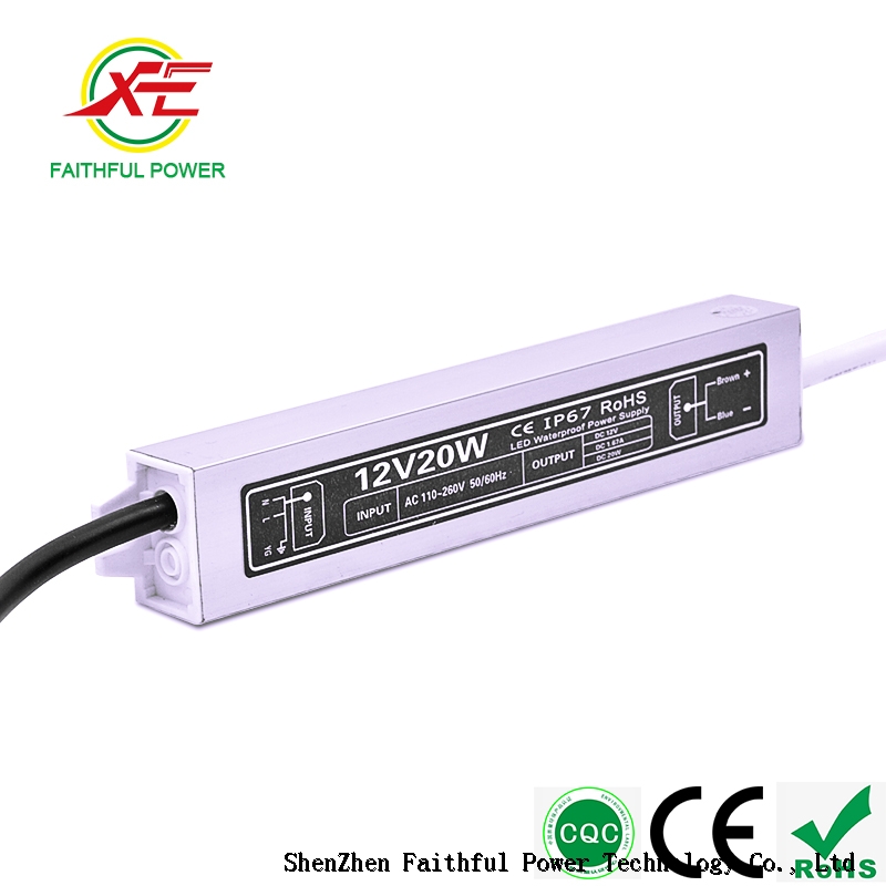 20W Led Lighting 220vac to 24V 0.83A AC DC Power Supply IP67 Waterproof Switch Power Supply