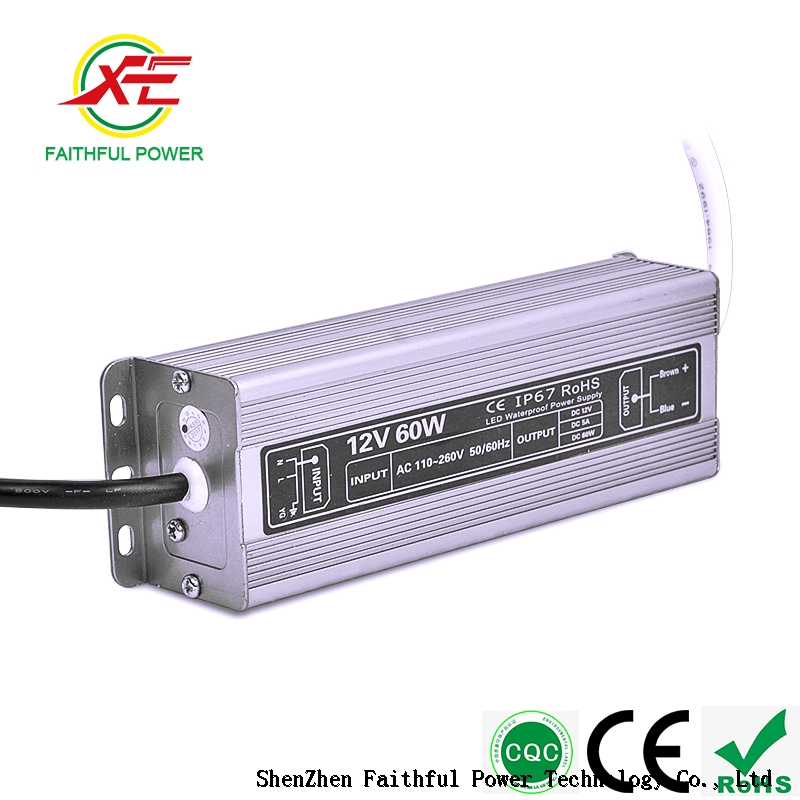Constant Voltage 12V 24V 60W AC DC Single Output Pcb LED Waterproof Power Supply