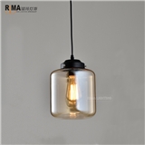 Rima Lighting Modern Industrial Glass Pendant Lamp