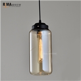 Rima Lighting Modern Industrial Glass Pendant Lamp