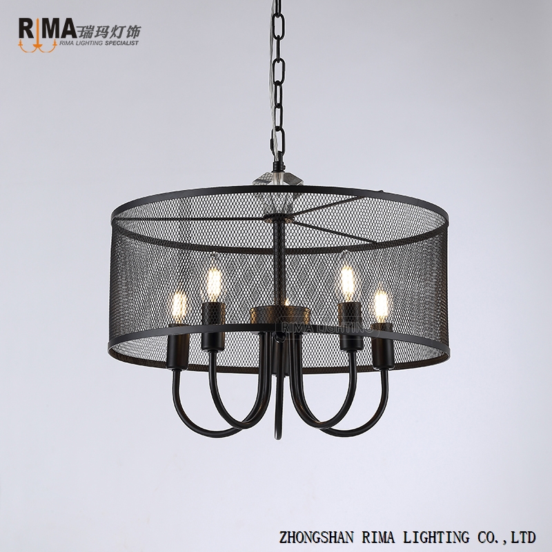 Rima Lighting Modern Chandelier Pendant Lamp decorative cage industrial indoor lamps