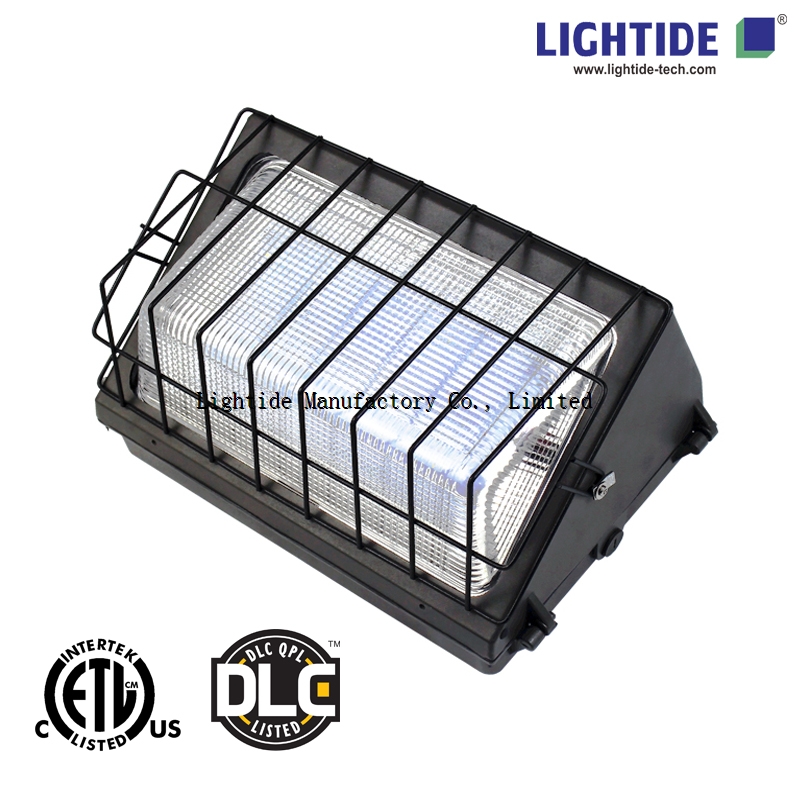 DLC Qualified Semi Cut-off LED Wall Pack Lights-Glass Refractor 120W 5 YEAR WARRANTY