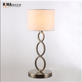 Rima Lighting Hot Sale Classic Table Lamp with Fabric Lampshade for Home and Hotel 0340