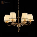 Rima Lighting Hot Sale Modern Chandelier with Fabric Lampshade for Home and Retaurant Decoration
