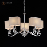 Rima Lighting Hot Sale Modern Chandelier with Fabric Lampshade for Home and Retaurant Decoration