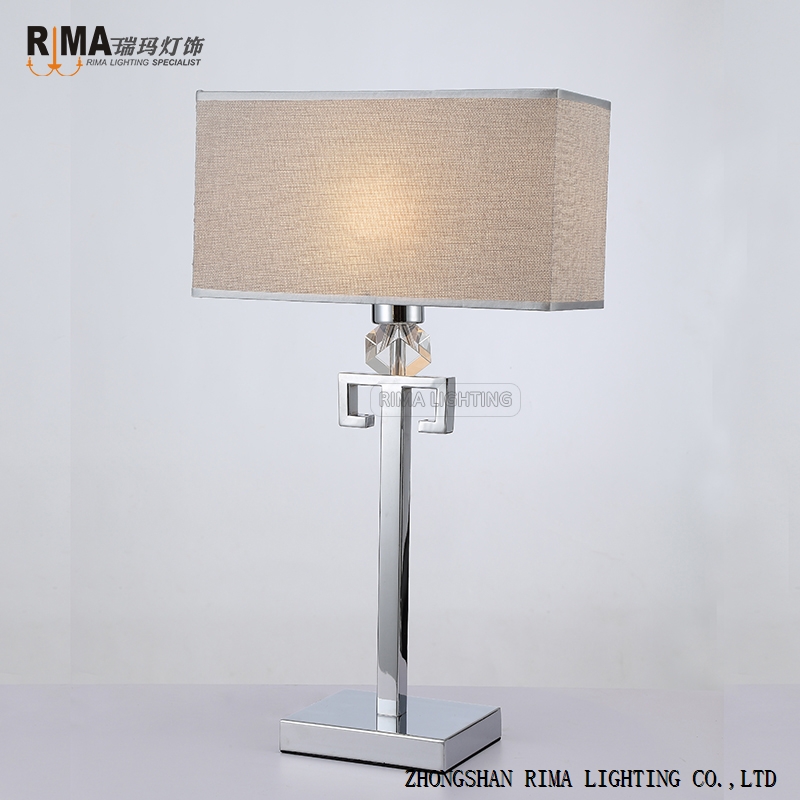 Rima Lighting Hot Sale Modern Table Lamp with Fabric Lampshade for Home and Retaurant Decoration