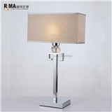 Rima Lighting Hot Sale Modern Table Lamp with Fabric Lampshade for Home and Retaurant Decoration