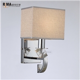 Rima Lighting Hot Sale Modern Wall Lamp with Fabric Lampshade for Home and Retaurant Decoration 1697