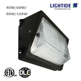 DLC Qualified LED Wall Pack Lights-Glass Refractor-90W- 5 Years warranty