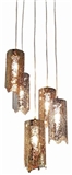 Stainless steel hollowed-out chandelier modern household chandelier.