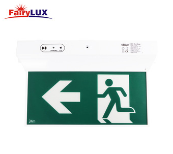 Acrylic Emergency Light Exit Sign With Ceiling Mounted Led
