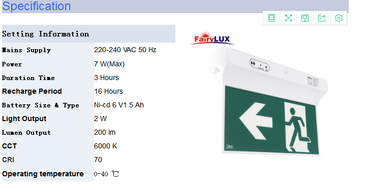 Acrylic Emergency Light Exit Sign With Ceiling Mounted Led