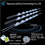 Diguang Energy Saving 12v 3030 LED Waterproof Emmitting Lighting Lens Bar