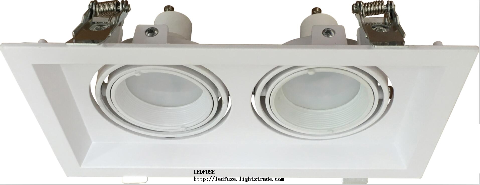 office recessed downlight fixture with MR16 or GU10 socket