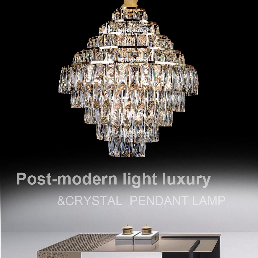 Modern European new round simple pendant lamp modern crystal for living room