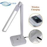 China manufacturer eye dimmable led desk lamp with wireless charging USB port for home