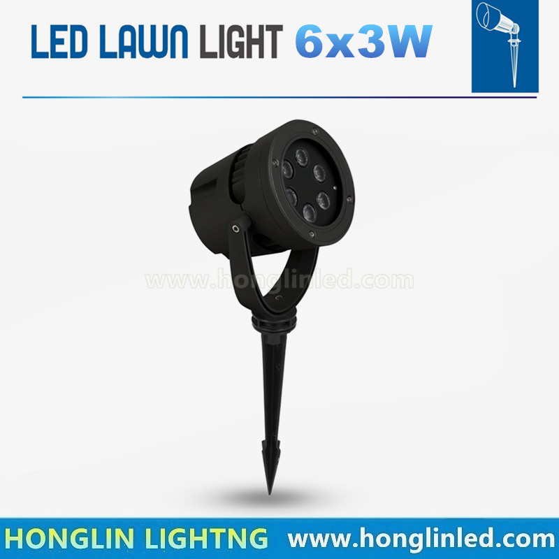 High-Quality 6X3w 18W LED Garden Spotlight Landscape Wall Yard Pond Flood Lawn Lamp
