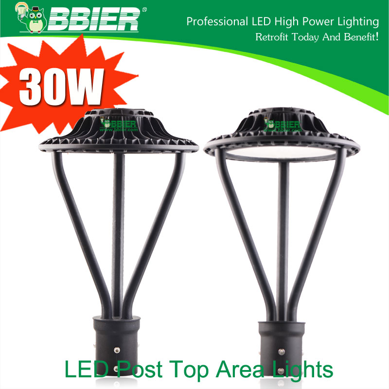 ETL DLC 30w50w75w100w LED Post top area light 5 year warranty