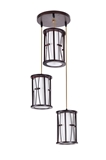 Wooden Pendant Lamp No.0888-3 E27 Suoling lighting