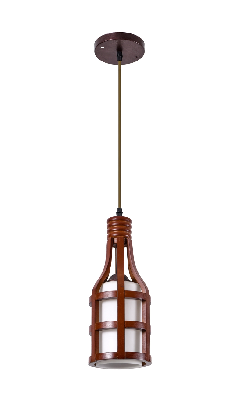 Contemporary Style Wooden Pendant light No.0903-1 for Decoration Wine Bottle Shade