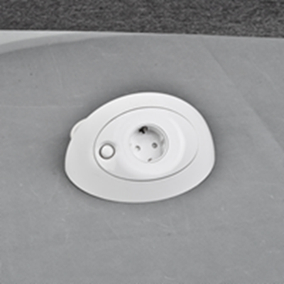 CE samrt power socket plastic HALF Round box for bathroom furniture